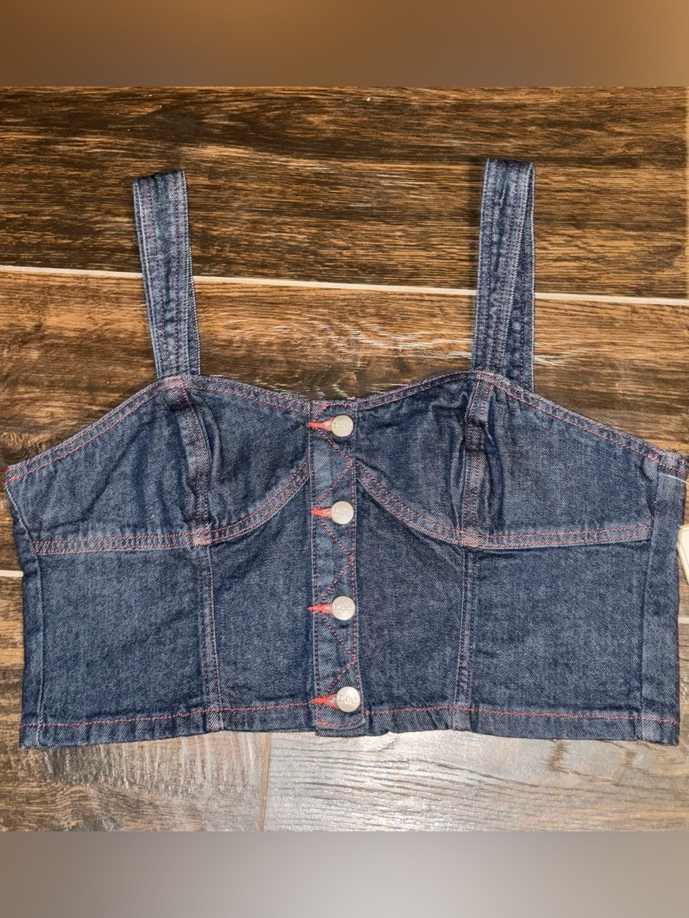 🤠✨ THE ULTIMATE KACEY MUSGRAVES X LEE DENIM BUSTIER TOP ✨🤠 Large NWT